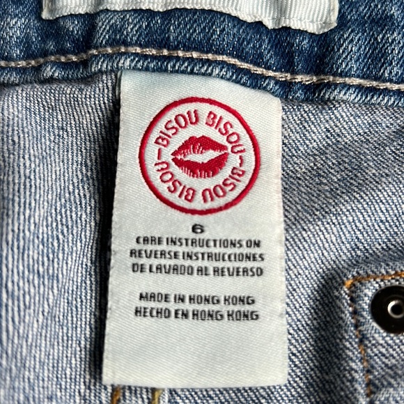 Stylish Bisou Mid-Wash Blue Jeans Size 6 wide leg - Picture 6 of 7